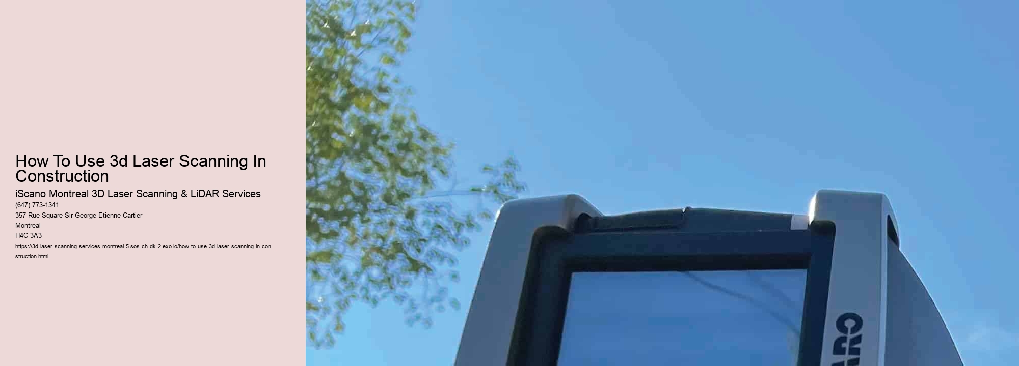 How To Use 3d Laser Scanning In Construction