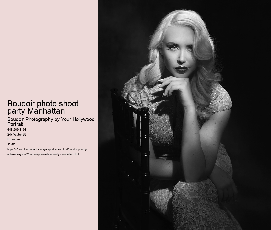Boudoir photo shoot party Manhattan