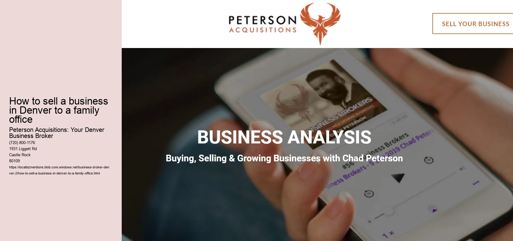 How to sell a business in Denver to a family office
