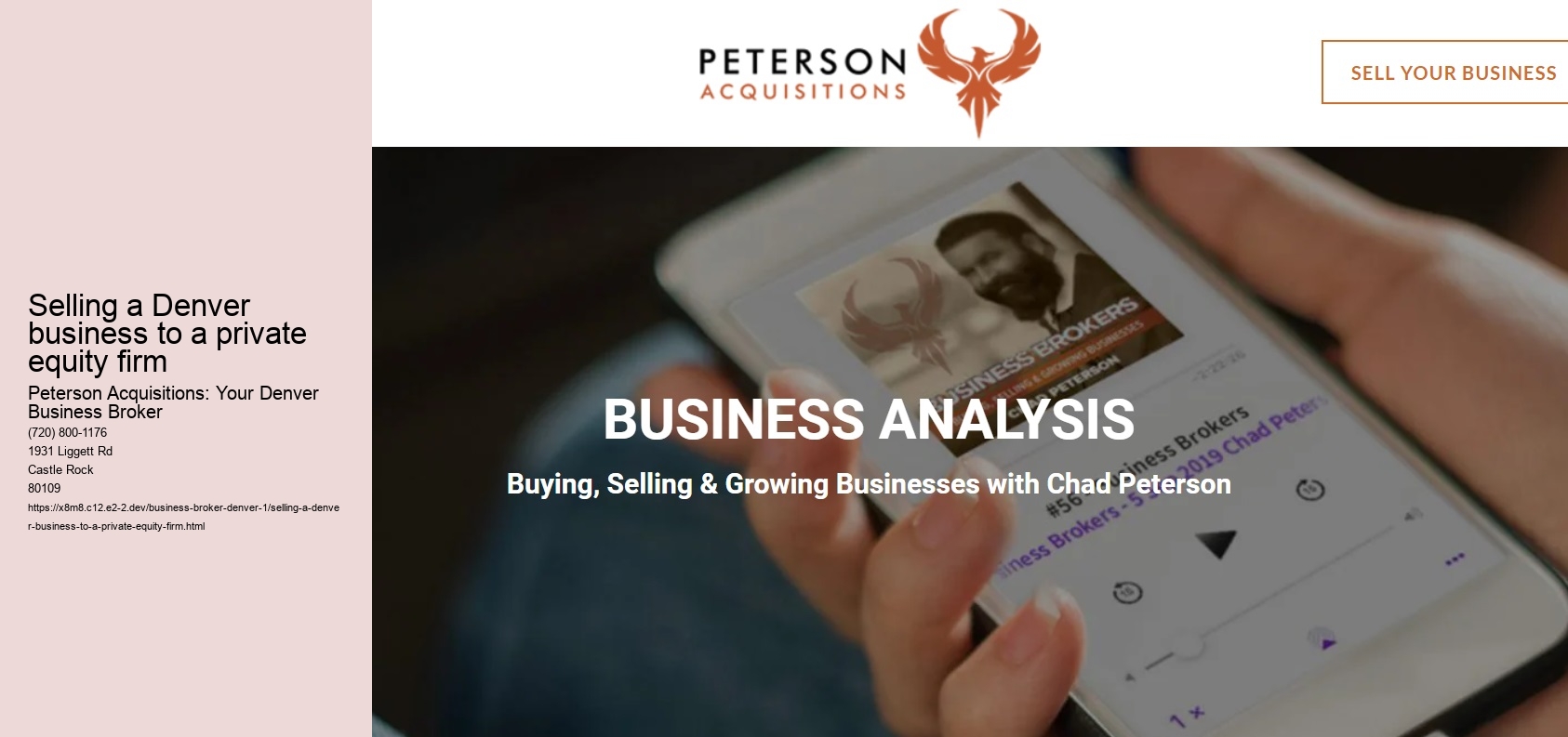 Selling a Denver business to a private equity firm