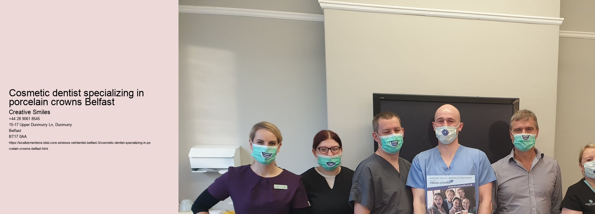 Cosmetic dentist specializing in porcelain crowns Belfast