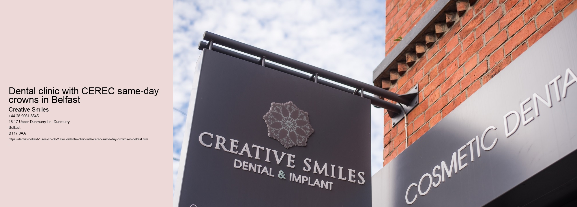 Dental clinic with CEREC same-day crowns in Belfast
